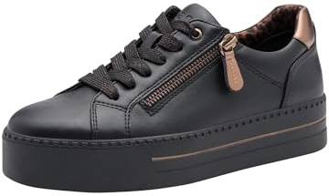 Jana dam Low Vegan sneakers, svart/koppar, 39 EU, Svart koppar, 39 EU