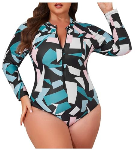 Generisch umstandsbademode, Badeanzug Damen Bauchweg Einteilige Swimsuit Sexy Große Größe Strandmode Bademode Sport Push Up Schwimmanzug Retro Shaping Sommer Badebekleidung Beachwear