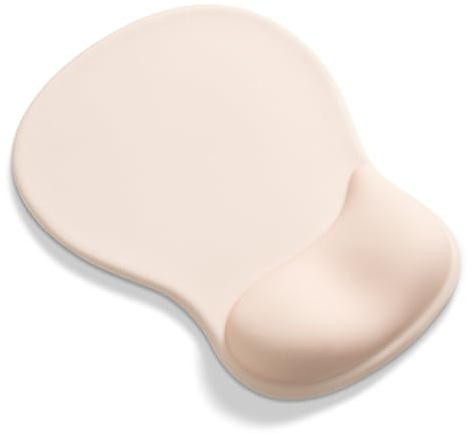 AOKSUNOVA Mousepad Ergonomisches Mauspad mit Handauflage Maus Pad mit Gelkissen Mouse Pad mit Handgelenkauflage Gel Pastellrosa