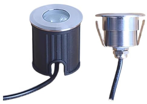 Focos Empotrables - Minifoco LED Subacuático De 1W, Luz De Paso Ultrafina, Foco Empotrable De Suelo De Acero Inoxidable Resistente Al Agua IP68, Para Piscinas Fuentes Jardines Iluminación(Yellow Light