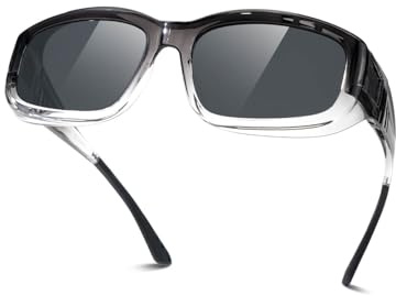 Meeloog Polarisierte Überbrille für Damen Herren UV400 Sonnenbrille für Brillenträger Sport DEMST0070