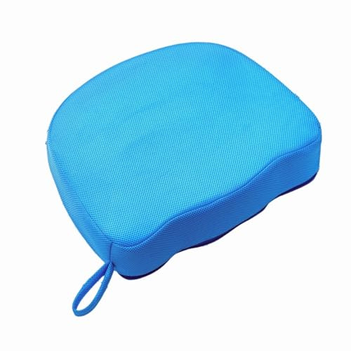 Asiento de SPA y bañera de hidromasaje cojín de Masaje para bañera de hidromasaje, Alfombrilla de Masaje Relajante,Almohadilla de Apoyo Suave,38 x 30 x 13 cm (U Shape Azul)