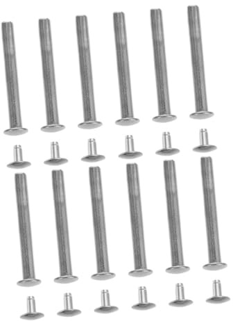 Kichvoe Kit 12 Pezzi Rivetti Metallici Di Ricambio Per Ventaglio Pieghevole, Connettore e Dado Per Riparazione Ventagli Portatili, Elementi Di Fissaggio Resistenti Per Manutenzione Fai-da-te