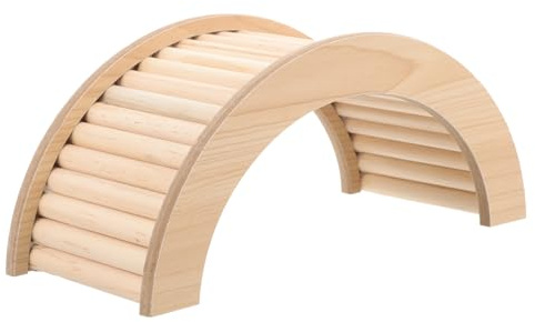 Didiseaon Pont Escalade Bois pour Hamster et Cochon Éducatif et Sûr Accessoire de Cage Naturel Pont Suspendu Amusant pour Petits Rongeurs