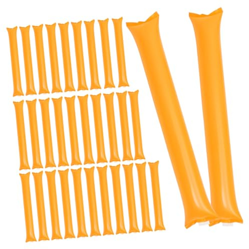 OFFSCH Palos Inflables para Animar 50 Unidades Palos para Hacer Ruido Color Naranja Livianos y Reutilizables para Eventos Deportivos y Fiestas al Aire Libre