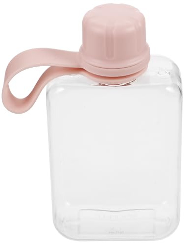 TOYZFRIENDY Gourde Plate 240 ML Étanche Rose en Plastique Léger pour Sport et Randonnée, Flasque de Voyage Portable, Bouteille d'eau Fine et Compacte pour Camping et Activités en Réutilisable