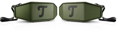 Teufel ROCKSTER Cross 2 Stereo Speaker Set Tragbarer Bluetooth Lautsprecher | für drinnen und draußen, mit langer Akkulaufzeit bis 38 Std, IPX5 Strahlwassergeschützt- Black & Green