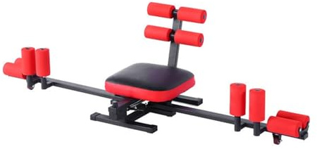 Hochleistungs-Beinstreck-Trainingsgerät, 330 Pfund Beinstreckgerät, 0–200° Verstellbare Dehnausrüstung, Mit Schwamm-Rückenlehne Und Sitzkissen(Red)