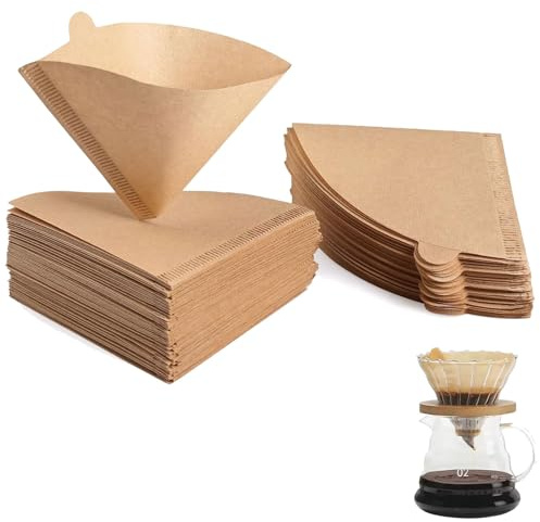 200 Stück Kaffeefilter Größe 1,V-förmiger Kaffeefilter Papier,Kaffeefilter101,Coffee Filter Paper,Kegel Kaffeefilter,Kegel Papierkaffeefilter für Kaffeemaschinen Kaffeekanne Filterbecher