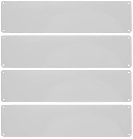 Lurrose 4 battiscopa rettangolari in alluminio da 40 x 10 cm per porte interne/esterne in legno e metallo, 4 pezzi.