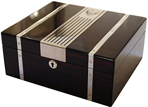 GERMANUS marchi Humidor Cowling con igrometro digitale cristallo umidificatore Cantina di sigari