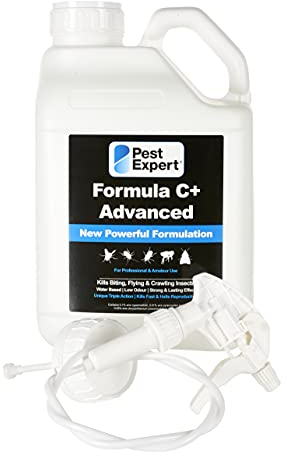 Pest Expert Carpet Moth Killer Spray 5Ltr Formula 'C+' Moth Killer - Fast-Acting & Long-Lasting Control, Professional Strength Approved for Amateur Use - with Trigger Hose Sprayer