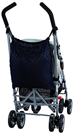 sunnybaby 19177 - Filet de courses universel pour poussettes et buggys - Avec brise-vue/doublure intérieure pratique - Fermeture universelle flexible - Couleur : bleu marine - Qualité : fabriqué en