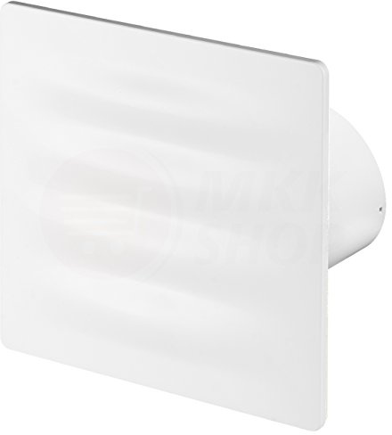Design Lüfter hochglanz weiß mit Rückstauklappe (MKKPVB100TS) mit Nachlauf Ti...