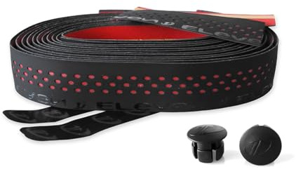 Bike Ribbon Drops Double Layer Bar Tape, Schwarz (Black/Red), One Size