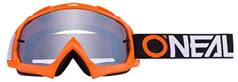 O'NEAL Motocross Brille & Fahrradbrille Herren Damen B-10 Goggle TWOFACE I Orange-Silber I MX MTB DH FR I Motorradbrille mit 1,2mm 3D-Linse für klare Sicht I UV-Schutz | Orange Silber | One Size