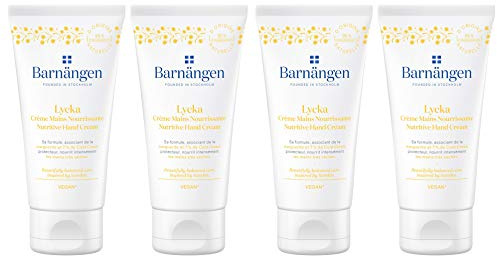 Barnängen – Handpflege – Pflegende Lycka – sehr trockene Haut – 0 % Parabene, Silikon – 75 ml – 4 Stück