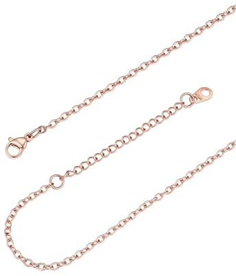 FOCALOOK Chain Necklace for Women, 1/1.4/2/2.5mm, 14-30 Silver/Gold Chains | Stainless Steel Black/Rose Gold Plated, for Pendant or Layered Looks, Dainty Jewellery for Her(Comes with Gift Box)