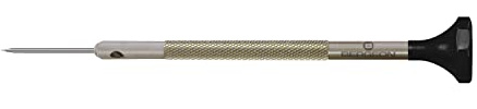 Bergeon Schraubendreher 30081-AT-100, aus Inox, mit Edelstahlklinge, 1,0 mm, mit 2 Ersatzklingen