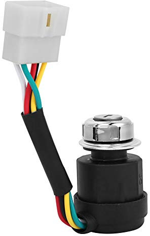 Interruptor de Llave de Encendido Interruptor de Arranque Jk425 de 5 Cables, 2 Llaves para Interruptor de Arranque de Timón de Motor Diésel