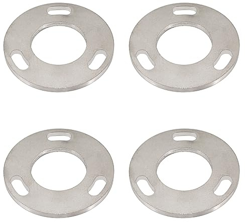 PRIOstahl Ronde Piastra di base Piastra di ancoraggio Piastra Flangia con foro a 3 buchi x 4 pezzi Dimensioni: 85 mm x 6 mm come fissaggio per tubo tondo Ø 42,4 mm per corrimano di ringhiera