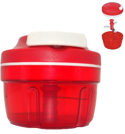 SPORWAY Cortador Manual de Cebolla y Verduras Con Cuerda - Picadora Para Frutas, Nueces, Ajo - Incluye Manual de Instrucciones