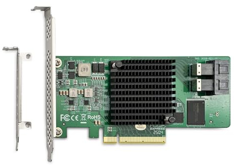 H!Fiber.com HiFiber 12G 8-Port Interne SAS HBA Karte(Host Bus Adapter)