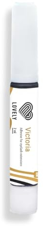 LOVELY pegamento de pestañas VICTORIA 2ML - pegamento super rápido, tiempo de secado: 1 seg - 8 semanas de fuerza adhesiva, muy duradero, para extensiones de pestañas profesionales