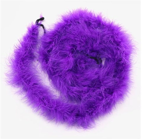 Hrlace 2 Meter Marabu Federboa Natürliche Truthah Feder Boa Flauschige Marabu Boa Feder Girlande Weihnachtsgirlande für DIY Basteln Hochzeit Weihnachten Tanzen Party Dekorationen 16g Weinrot