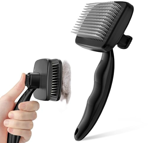 Pecute Brosse Autonettoyante pour Chien Chat Poils Longs et Courts