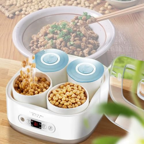 Fermentatore Natto Intelligente da 300 W, Yogurtiera Elettrico per Vino di Riso da 2 Litri, Coperchio del Contenitore con Memoria Temporale e Memoria di Blackout e Controllo Costante della Temperatura