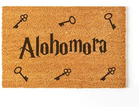 NANNUK - Felpudo Personalizado Fibra de Coco Alohomora | Medida 70 x 40 cm | Base Antideslizante | Felpudo Original Entrada de Casa (Alohomora)
