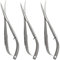 Cuticle Scissors Professional Extra Fine Curved Precise Pointed Tip Grooming kit Facial Hair Stratum Corneum Scissors for Nail Dry Skin Eyebrow Eyelash Nose Ear Hair Trim (Pack of 3) 4.5 inches