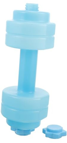 GAROZATION Dumbbell Water Bottle Large Capacity Fitness Outdoor Running Sports Supply Creative Dumbbell Shape Drinking Bottle for Gym