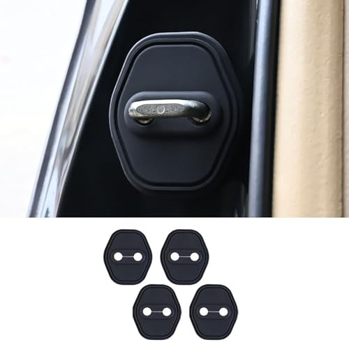 SZMBHSD Car silicone door lock buckle protection pad, compatible with Range Rover Evoque, car door shock absorbing buffer gasket door lock protective cover