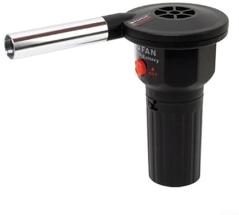 Soplador de aire eléctrico para chimeneas, estufas, barbacoa y camping, ventilador portátil de mano para estufa de leña, herramienta de arranque de fuego, negro