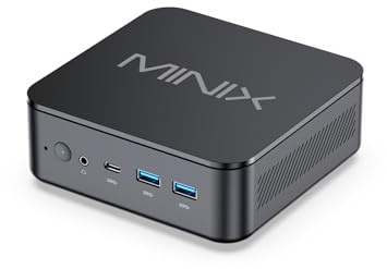 MINIX NGC-NR660LP Mini PC, AMD Ryzen 5 6600H, 16GB LPDDR5, 512GB PCIe SSD, Compact Windows 11 Pro Micro Desktop, Triple 4K Display, USB-C, WiFi 6E, BT 5.2, Dual LAN for Home/Office/Gaming