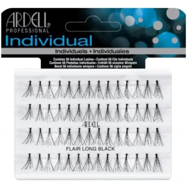 Ardell False Lashes Duralash Individual Flare- Knotted, Long Black