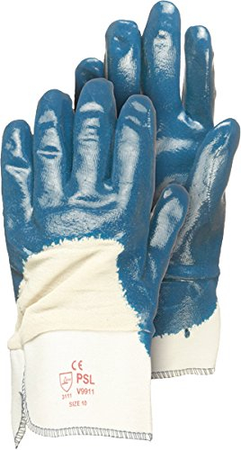 Baumwoll Handschuh mit Nitril Großpack Größe 9,