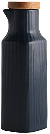 OnePine 300ml Ceramic Oil Dispenser Bottle, Oil Bottle Cruets No Drip, Olive Oil Dispenser, Condiment Container with Lid