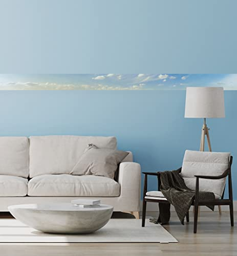 MyMaxxi | Bordüre | Wolken 300 x 20cm | Wandbordüre Wandtattoo | Tapetenbordüre aus Tapetenvlies | Dekoration für Ihr Badezimmer Wohnzimmer Küche