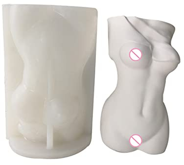 JIgeren Moule à gâteau 3D en forme de corps de femme humaine - Moule en silicone transparent
