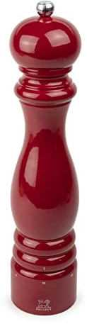 PEUGEOT - Salzmühle Paris u‘Select 30 cm - 6 voreingestellte Mahlgrade - Aus PEFC-zertifiziertem Holz - französisches Know-how - Passionrot lackiert