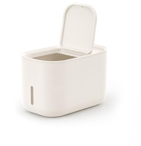 Zuutii Rice Storage Container, Dry Food Storage Bin, Pet Dog Cat Food Dispenser, Airtight Silicone Sealed & Moisture Proof, for Grain Cereal Soybean Corn (white)