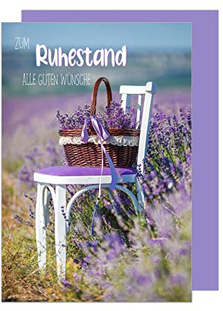 Edition Seidel Premium Glückwunschkarte zum Ruhestand mit Umschlag. Ruhestand Karte Grusskarte Billet Mann Frau Pension Abschied Rente Ruhe Garten (R123 SW023)