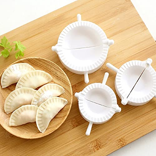 ZENZERO® - STAMPI per RAVIOLI - 3 stampi da 7cm/8cm/10cm - in plastica - Colore Bianco - 1 set composto da 3 Pezzi