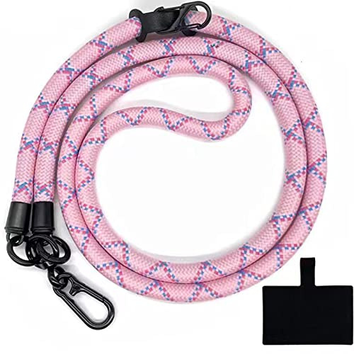HIRANE Thick Rope Cell Phone Lanyard Spacer, Anti Theft Phone Strap, Adjustable Crossbody Phone Strap, Universal Crossbody Patch Phone Lanyards, for All Smartphone (31)