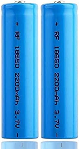 Batterie Rechargeable Au Lithium 3,7 V, Batteries Rechargeables 2200 MAh, Utilisées pour Les Lampes Solaires, Les Guirlandes Lumineuses, Les Télécommandes, Les Lampes De Poche,2 Pièces