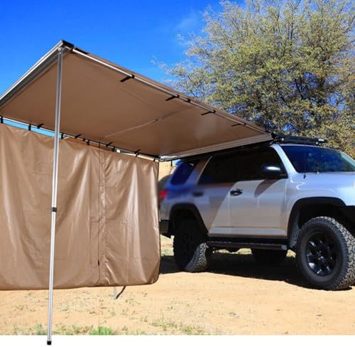 Toldo para vehículos, toldo Lateral extraíble en el Techo UPF50+, bisagras y Postes Reforzados para SUV/camión/Furgoneta - Toldo Lateral para Coche, Refugio para toldo Lateral para camión