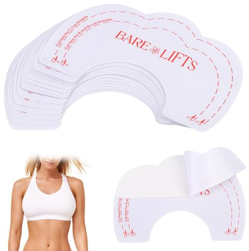 OMCGG Cinta adhesiva para levantamiento de senos, almohadillas adhesivas para levantamiento de senos, realce el escote, extensor de brasier, cinta moldeadora de pechos, transparente, para